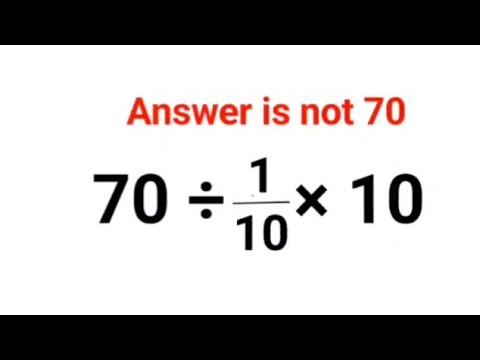 70÷1/10×10 The answer is not 70. Many got it wrong!  Ukraine Math Test #math #percentages #ukraine