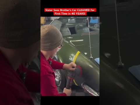 Sister Sees Brother's Car CLEANED For First Time in 40 YEARS!