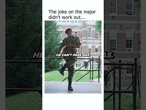 The joke on the major didn’t work out…😅