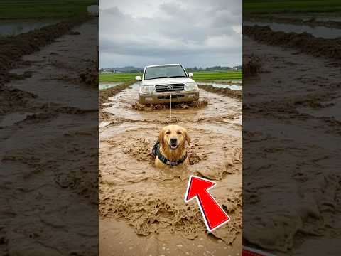 Puppy Saves His Mom from a Mud Pit with a Human’s Help #dog #animals #goldenretriever