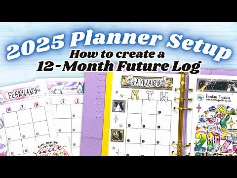 Getting ready for 2025 in my PLANNER! 📚 My 12-month Future Log