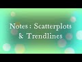 Exploring Scatterplots and Trendlines