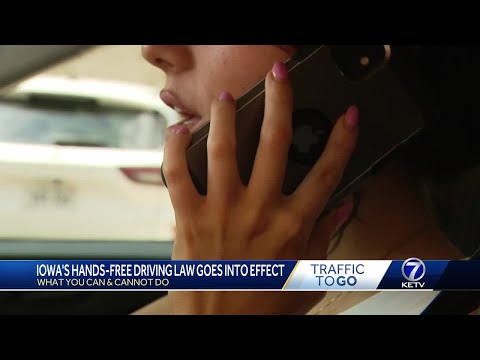 YouTube video thumbnail: Iowa's Hands-Free Driving Law Now in Effect, See What it Means for You