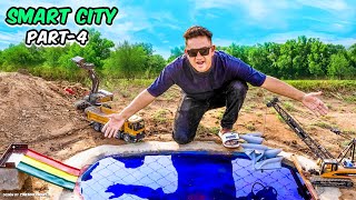 We Built a Water Slide Pool in Our Smart City! | Part 4 | Mini Machines at Work!