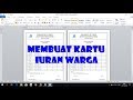 Cara Membuat Kartu Iuran Warga - Satu Kertas Dua Kartu[1]