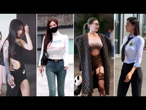 chinese girl street style fashion tiktok| mejoress street fashion #mejoresstreetfashion