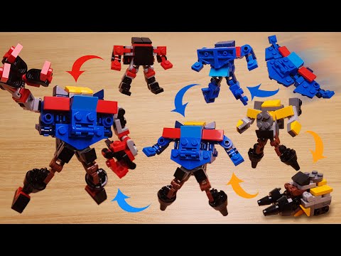 Mini LEGO brick combiner transformer robot Speedron X! #LEGO #MOC