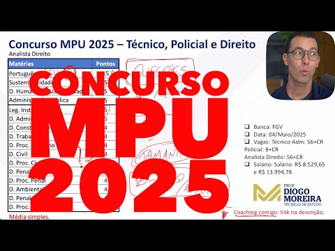 Concurso MPU 2025: análise do edital e dicas de estudo