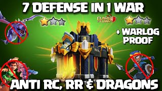 7 Defense in 1 War🔥Th17 Anti RC & Root Rider | Best Th17 War Base With Link 2025🤞Th17 Legend Base