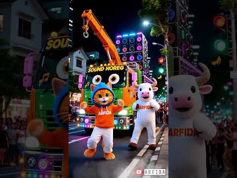 Maskot sapi dan kucing Aku Suka Nonton Sound Horeg #soundhoreg #ai #badut #sapilucu
