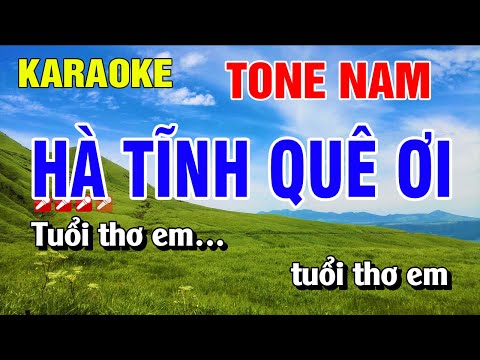 Hà Tĩnh Quê Ơi Karaoke Tone Nam Nhạc Sống Beat Hay | Nguyễn Linh