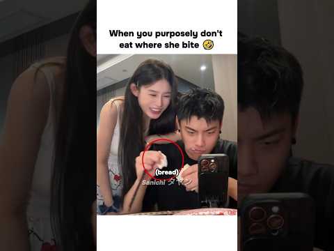 When you purposely don't eat where she bite 🤣