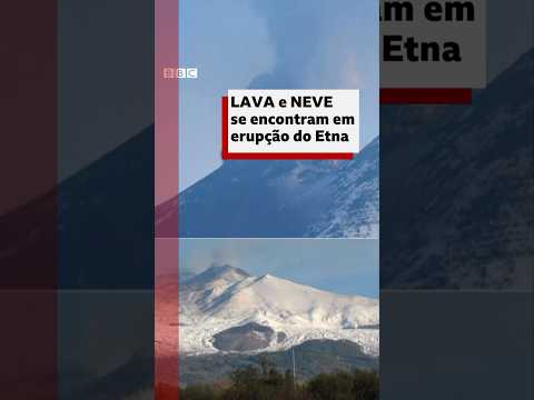 Etna: vulcão entra em erupção na Itália e se mistura à neve #bbcnewsbrasil