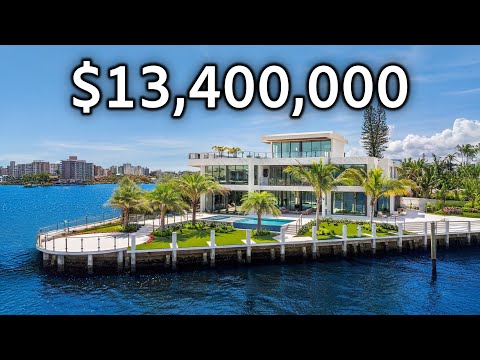 Walking Through a $13,400,000 Waterfront Mansion in Florida | Luxury Home Tours