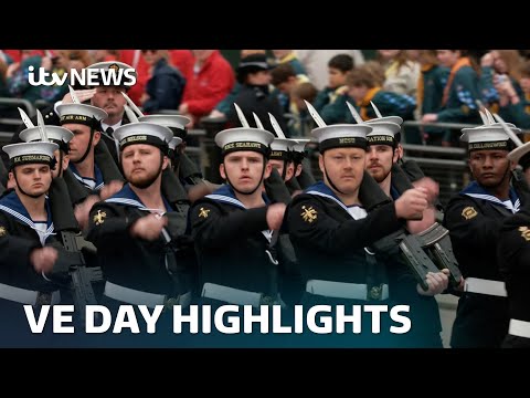 VE Day 80: Watch the highlights as the Red Arrows fly over Buckingham Palace | ITV News