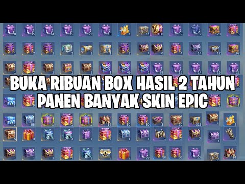 BUKA BOX HASIL TABUNG 2 TAHUN - TERNYATA BANYAK ISI SKIN LIMITED! MOBILE LEGENDS