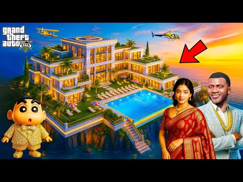 Shinchan & Franklin Became Billionaire Owners of Diamond Mansions & Diamond Cars in GTA 5 | Telugu