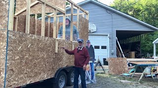 Trusses Up and Roofing Ordered...Tiny Lodge House...Ep 8