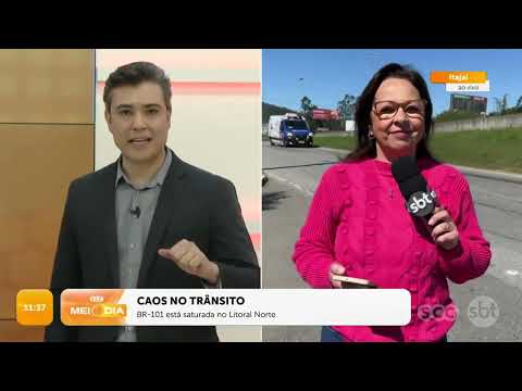 BR-101 está saturada no Litoral Norte | Trânsito | SCC Meio-Dia