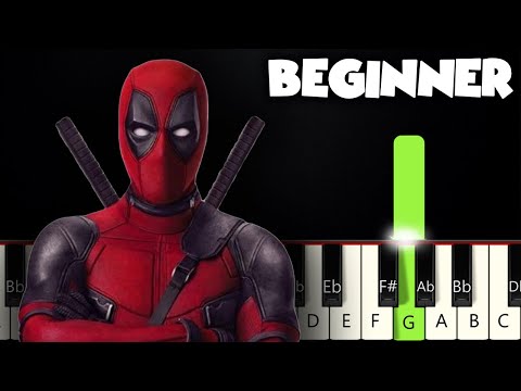 Bye Bye Bye - Deadpool Dance | BEGINNER PIANO TUTORIAL +by SHEET MUSIC by Betacustic