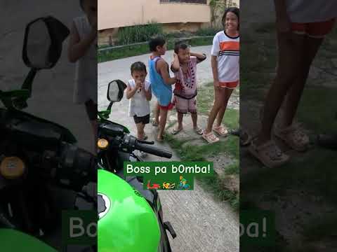 Ninja na motor binomba ng mga bata! Astig daw.