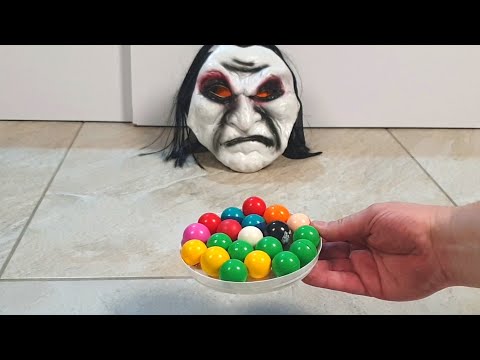 Throw glass beads and marbles Experiment, Reverse slow motion ASMR videos, Marble Truck