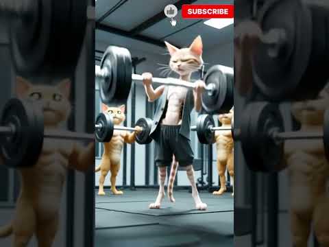 Skinny Cat vs Heavy Dumbbell  Funniest Gym Fail!