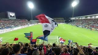 Cagliari Sassuolo 2-2 Prima alla Sardegna Arena , visuale dalla Curva Nord 26-08-29