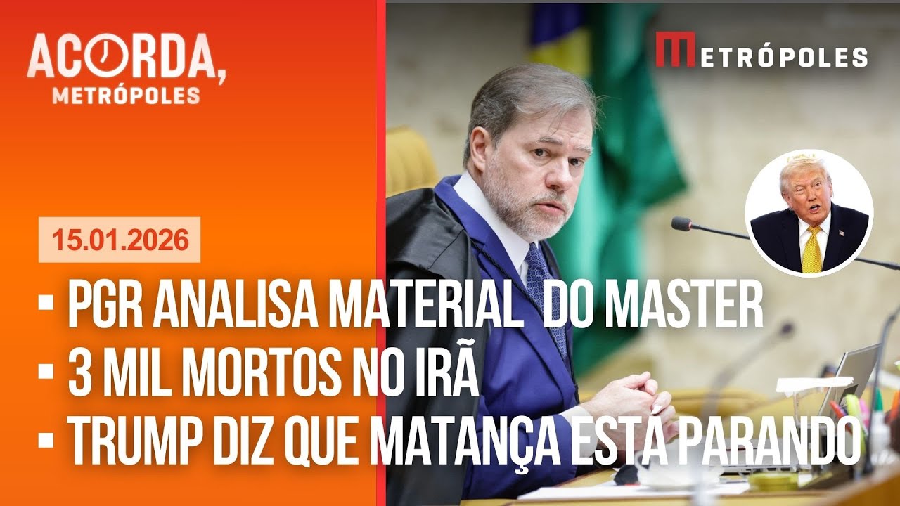 AO VIVO: Provas apreendidas no caso MASTER devem ir para a PGR / Mais de 3 mil mortos no Irã