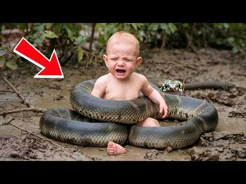 HOMEM ENCONTRA BEBÊ ABANDONADO EM FLORESTA COM COBRA GIGANTE ENROLADA NELE