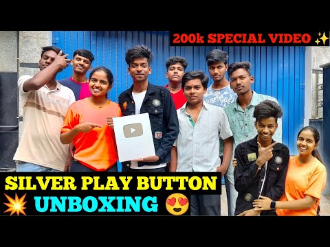 Unboxing Silver Play Button | 200k Special Video | Twin Vloggers Tamil | #youtubecreatorawards