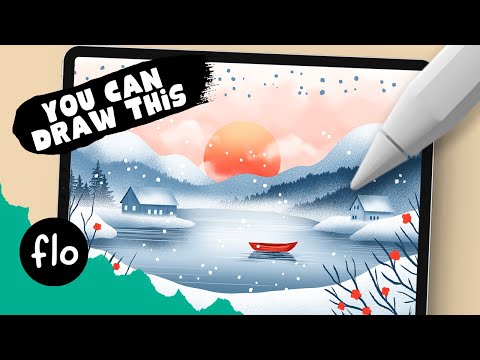 Learn to Paint a Winter Scene in Procreate