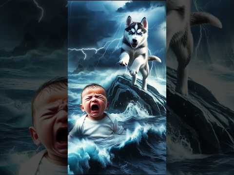 👶Baby drowned in the sea🌊,👩🍼Mother's condition😱critical,Poor🐕🦺Dog saved👶Baby #ai #animals #rescue
