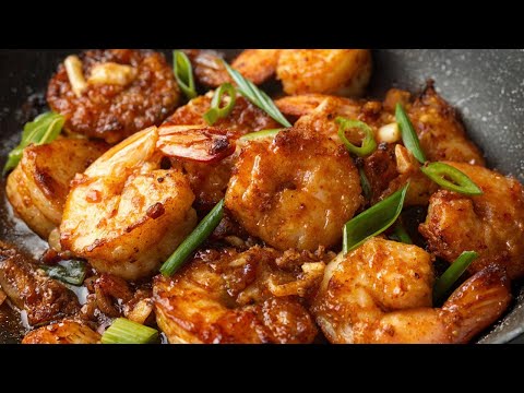 Sagen Sie Nein zu einfachen frittierten! Leckere asiatische Garnelen mit Ketchup und Knoblauch