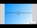 Proving Triangle Congruence with AAS and HL