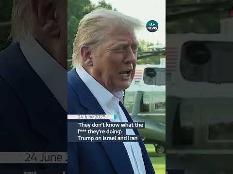 Donald Trump has said Iran and Israel "don't know what the f*** they're doing" | ITV News