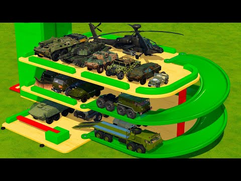 TRANSPORTING ALL MILITARY VEHICLES, TANKS & HELICOPTERS WITH BIG TRUCKS! Farming Simulator 22