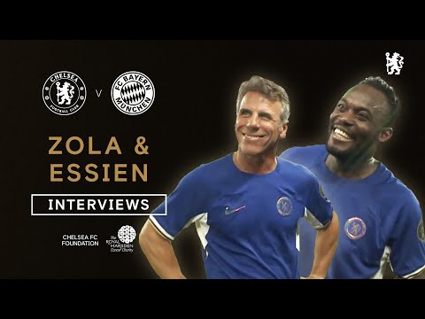 GIANFRANCO ZOLA & MICHAEL ESSIEN In-Game Interviews | Chelsea Legends 4-0 FC Bayern | 09/09/2023