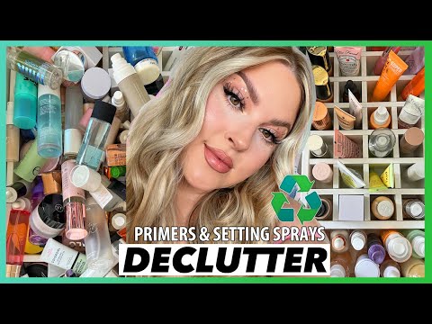 DECLUTTER MY PRIMERS & SETTING SPRAYS WITH ME ? organising my collection