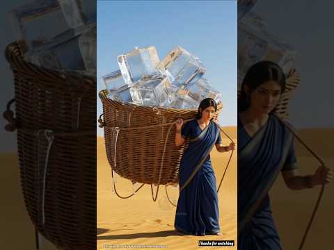 Girl Built an Amazing Ice House with Her Owl #ai #girl #owl