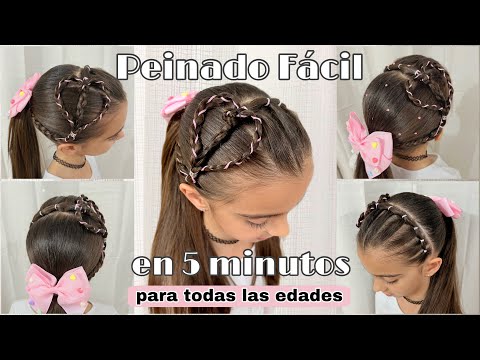 Puedes hacer un Peinado con Corazón en solo 5 Minutos! 💖