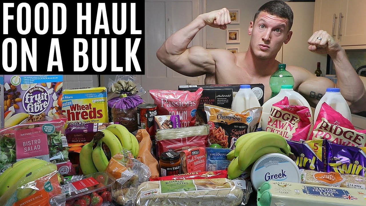 MY BULKING FOOD SHOP Shopping on a Bulk Full Day of Eating