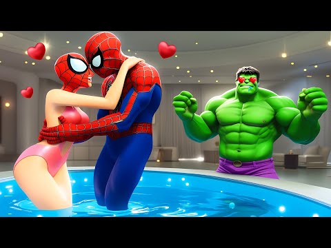 Hulk x Spider Man Suprise Gift in Granny Resort | Funny Horror Animation