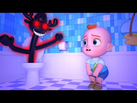 Monster In The Toilet Song 🚽😈 | Something in the Dark Song | Kids Song & Nursery Rhymes