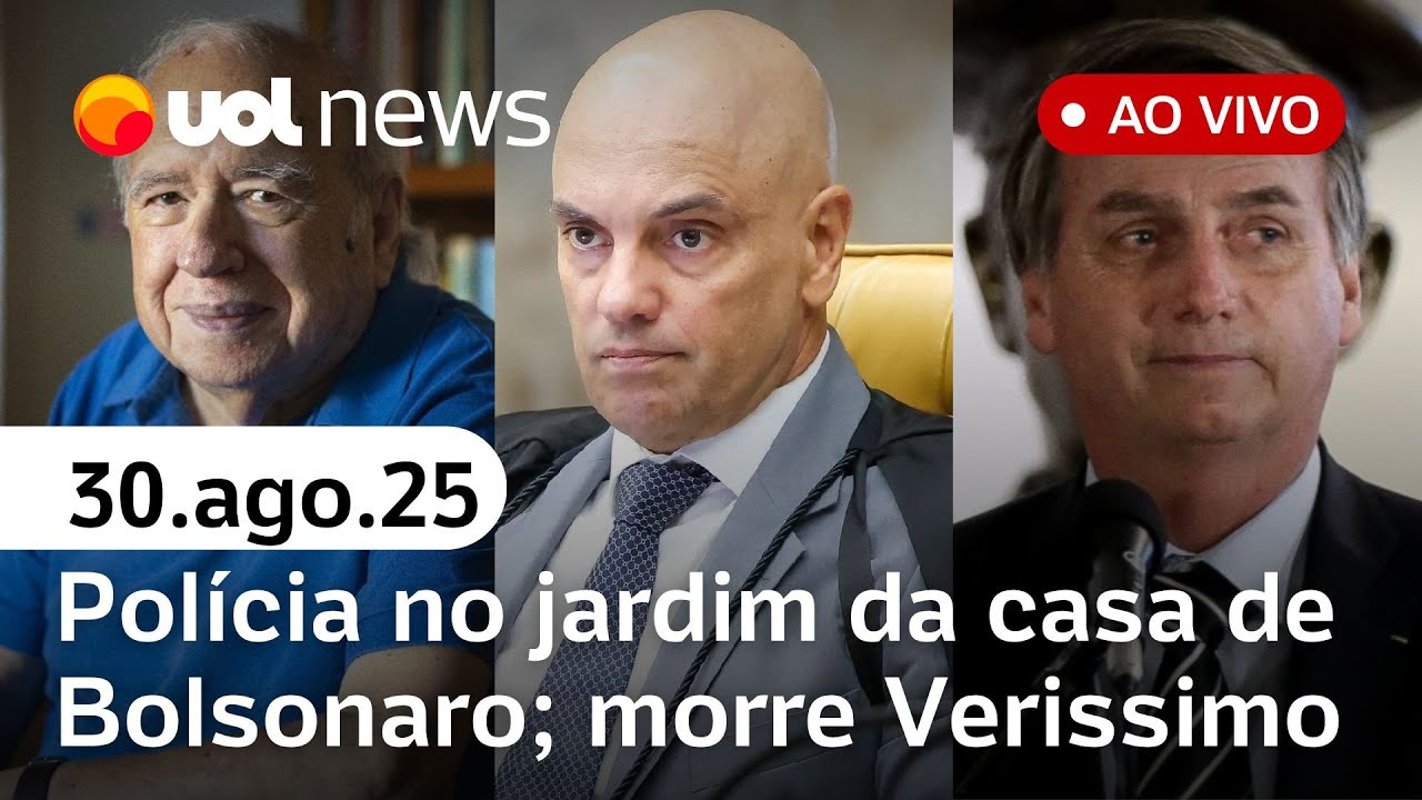 PF teme que Bolsonaro pule muro de vizinho para fugir; morre Luis Fernando Verissimo e mais ao vivo