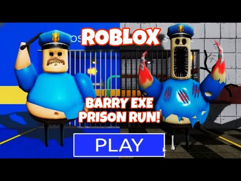 BARRY EXE PRISON RUN! (FIRST PERSON OBBY!)#roblox #scarryobby