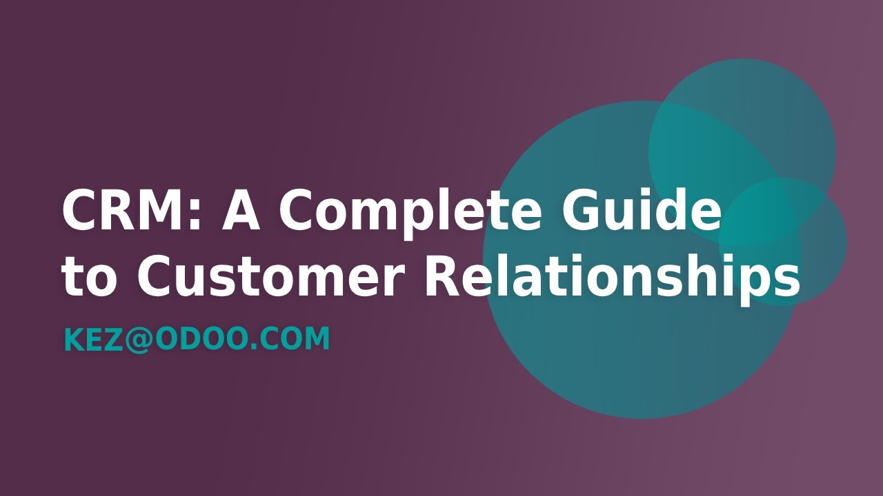 Mastering Odoo CRM: The Complete Guide to Customer Relationships in 30 Minutes! | 09.07.2023

In this comprehensive video, discover everything you need to know about Odoo CRM. From lead management to customer ...