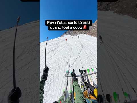 Il me vole ma caméra pendant que je fais une vidéo sur le téléski. ‼️⛷️ @insta360 X4🎥 #insta360
