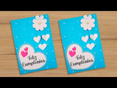 💙Hermosa tarjeta de Feliz Cumpleaños 💙 DIY Birthday greeting card