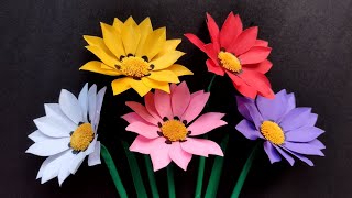 NEW !! Gazania Paper Flower ||how to make flowers out of paper 